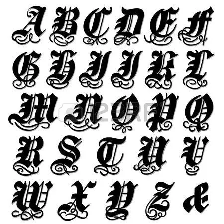Busaca - imágenes - letras goticas abecedario | MONOGRAMAS ...