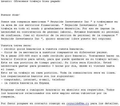 Busca usted trabajo? ¿Recibió algún chollo laboral por correo, de ... Busca usted trabajo? ¿Recibió algún chollo laboral por correo, de ...