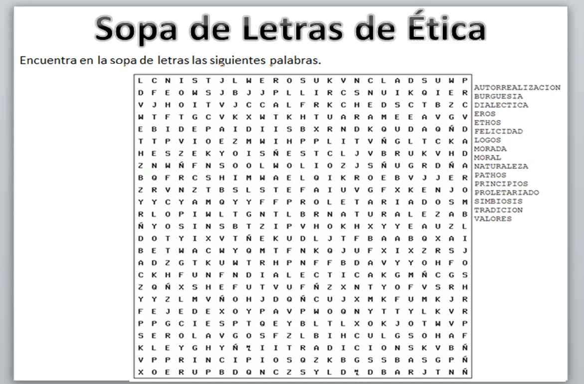 Buscando una ética planetaria: sopa de letras | Blog de Ética Buscando una ética planetaria: sopa de letras | Blog de Ética