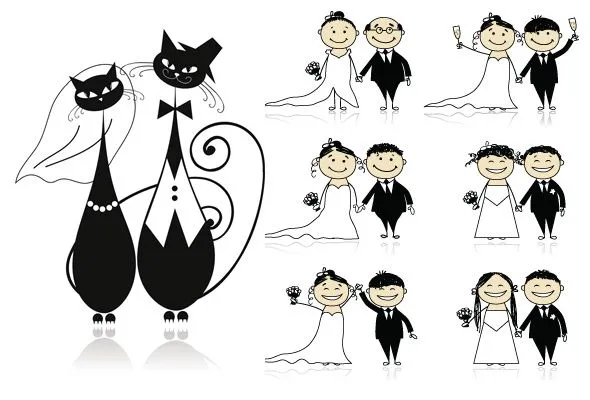Casamiento en dibujos graciosos - Imagui