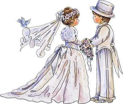 Dibujos de novios graciosos - Imagui