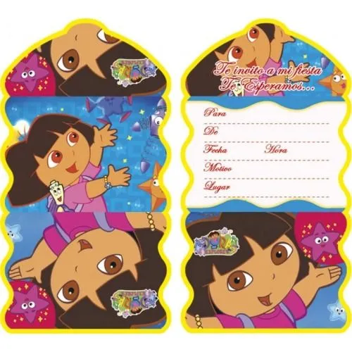 invitaciones princesas, Dora, Minnie y Fresita, cumpleaños ... invitaciones princesas, Dora, Minnie y Fresita, cumpleaños ...