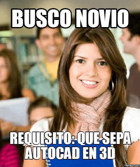 BUSCO NOVIO REQUISITO: QUE SEPA AUTOCAD EN 3D | Memes.com