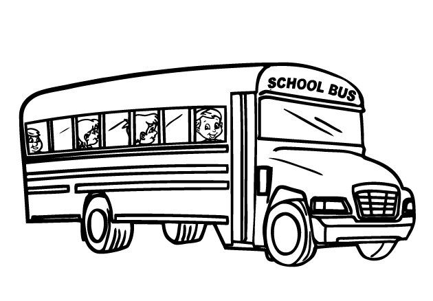 Autobuses escolares para colorear - Imagui