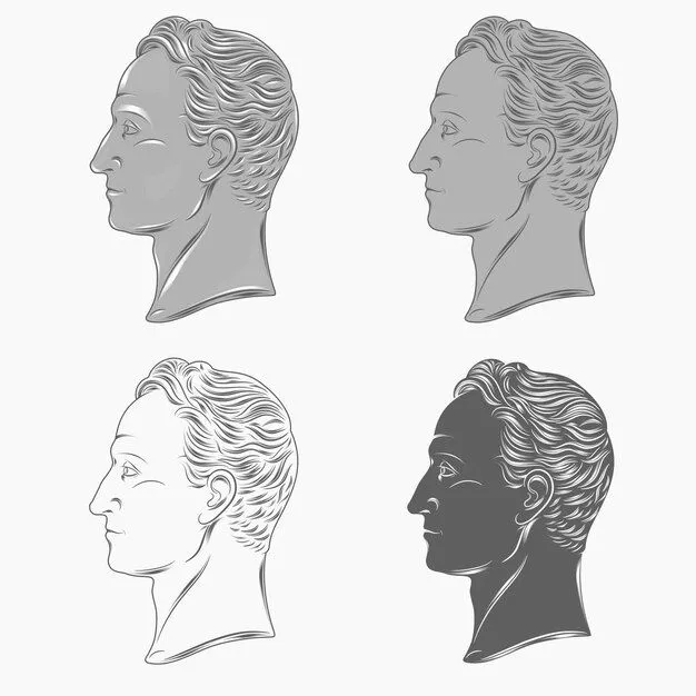 Busto de perfil simón bolívar | Vector Premium Busto de perfil simón bolívar | Vector Premium