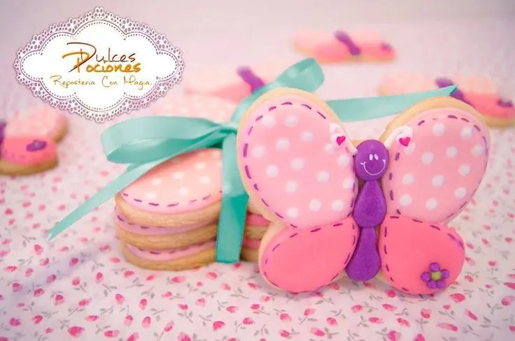Butterflies cookies with icing, Galletas de mariposas decoradas ...