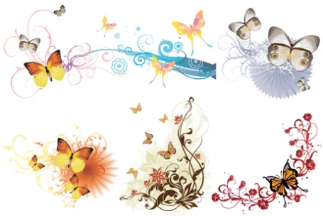 Butterfly Wings Vector, Icons, Png, Brushes, PSD - icanbeCreative