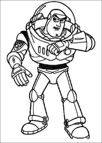 Buzz Lightyear Ready To Fight coloring page | Super Coloring