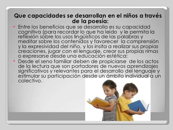 C) la poesia en el aula de preescolar