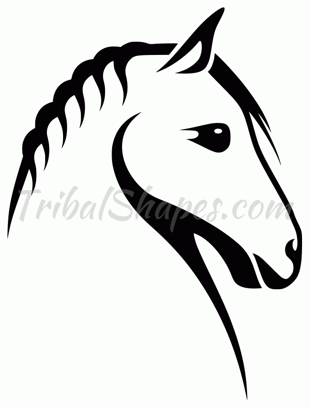 Caballo 1" - Diseño tribal