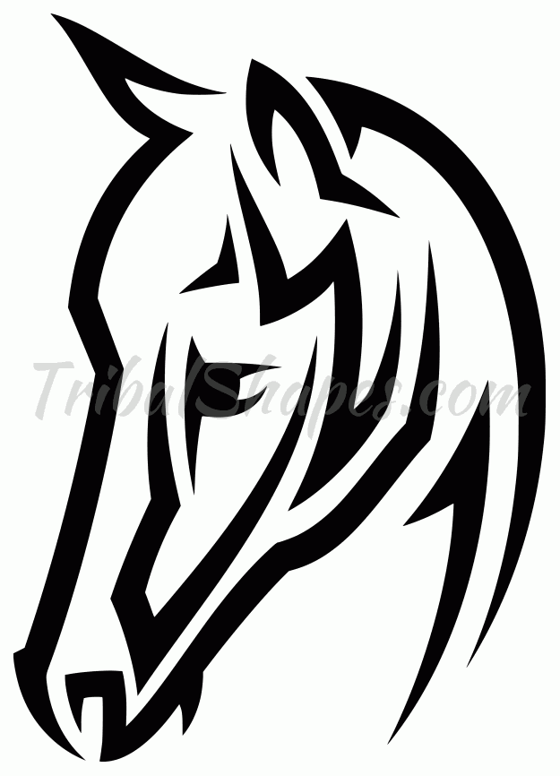 Caballo 3" - Diseño tribal