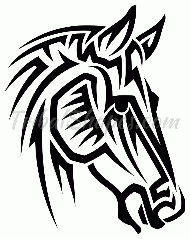 Caballo 5" - Diseño tribal