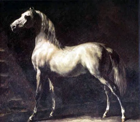 Caballo árabe gris-blanco - Théodore Géricault - como impresión ... Caballo árabe gris-blanco - Théodore Géricault - como impresión ...