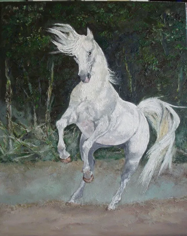 CABALLO BLANCO SALVAJE María Isabel Almarza Jordán - Artelista.com