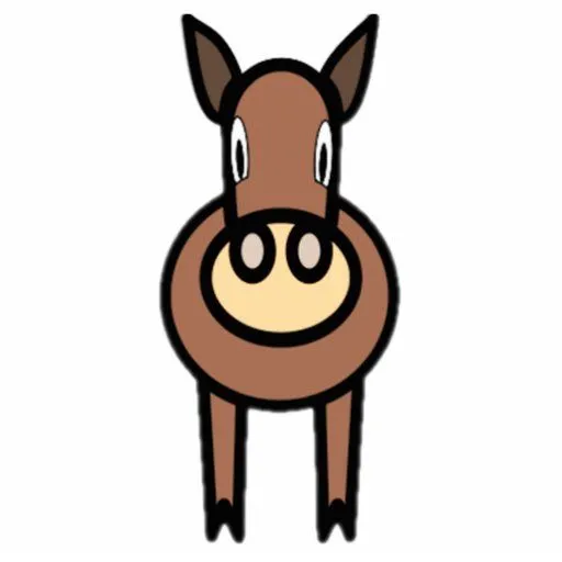 Caballo del dibujo animado escultura fotográfica | Zazzle