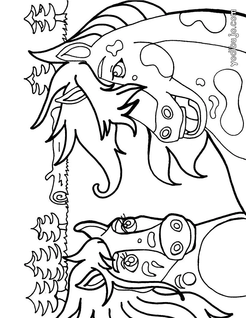  ... caballos para colorear - Dibujos de CABALLOS SALVAJES para colorear