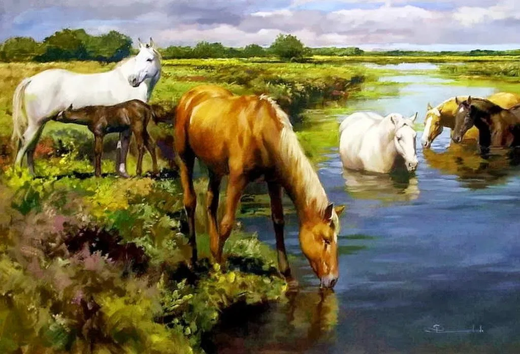 Pintura Moderna al Óleo: Pinturas de Caballos, Spartaco Lombardo ... Pintura Moderna al Óleo: Pinturas de Caballos, Spartaco Lombardo ...