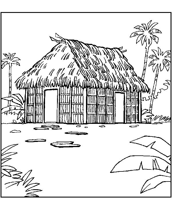 CABAÑAS PARA COLOREAR - Imagui