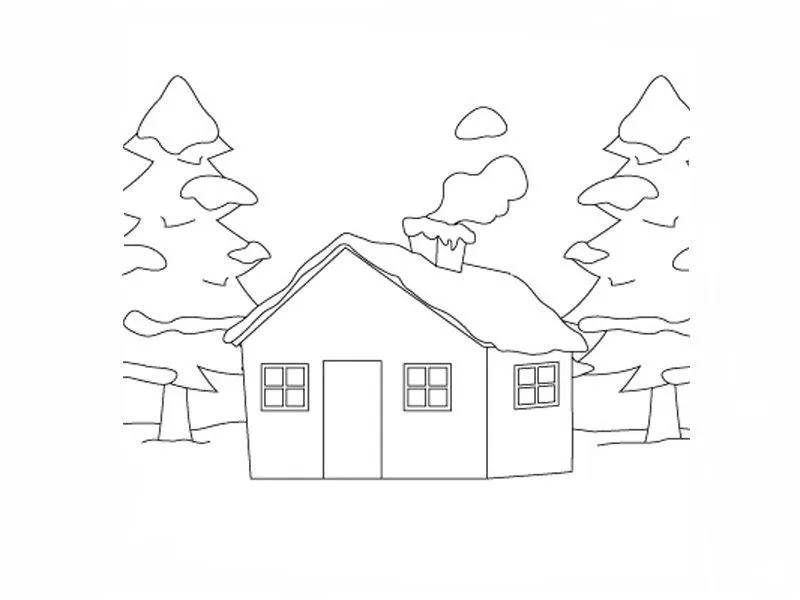 casa en el bosque nevada dibujos de casas para colorear y pintar para casa en el bosque nevada dibujos de casas para colorear y pintar para