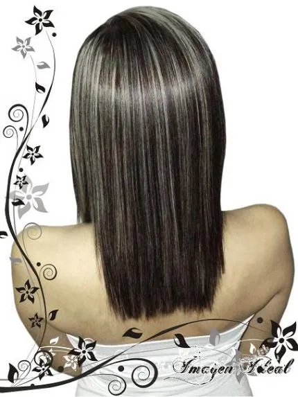 Mechas platinadas en pelo oscuro - Imagui