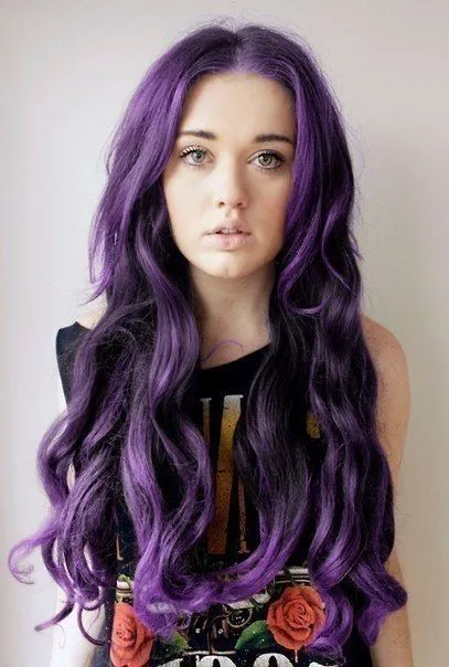 Cabello violeta, pelo violeta, violet hair, colorful hair, cabello ...
