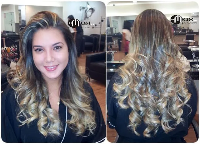 Mechas color champagne con base oscura - Imagui