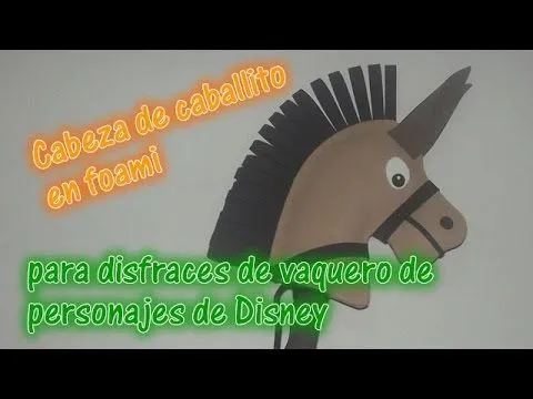 Cabeza para caballito de madera en foamy goma eva Manualidades en ...