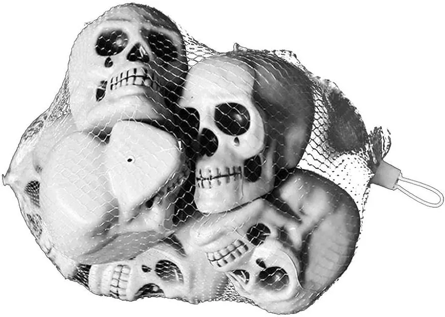 Cabeza de calaveras de Halloween, cabezas de esqueleto pequeñas, Mini calaveras, decoración de calavera en bolsa de malla, calaveras en miniatura, decoraciones for fiesta de Halloween ( Color : 8 head : Cabeza de calaveras de Halloween, cabezas de esqueleto pequeñas, Mini calaveras, decoración de calavera en bolsa de malla, calaveras en miniatura, decoraciones for fiesta de Halloween ( Color : 8 head :