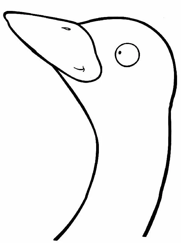Cabeza de ganso para colorear. Teby y Tib - Portal Infantil