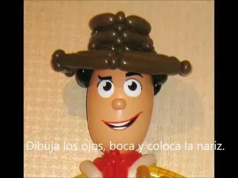 Como hacer la cabeza en globos de Woody - Toy Story - How to make ...