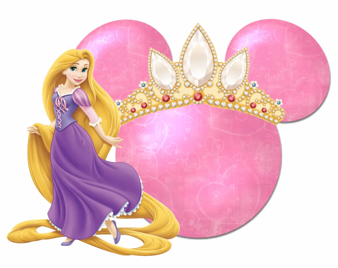 Cabezas de Mickey con Rapunzel (Enredados). | Ideas y material ...