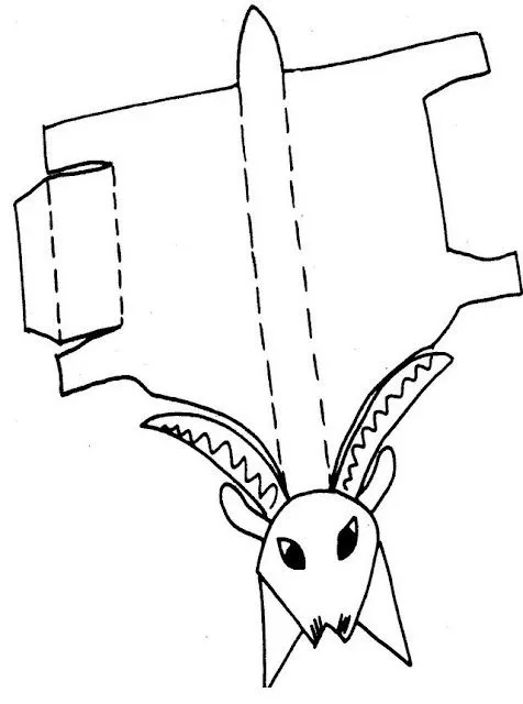 Cabra para colorear , pintar y armar ~ 4 Dibujo