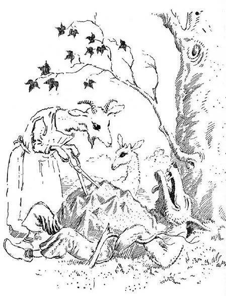 Los siete cabritillos y el lobo para colorear - Imagui