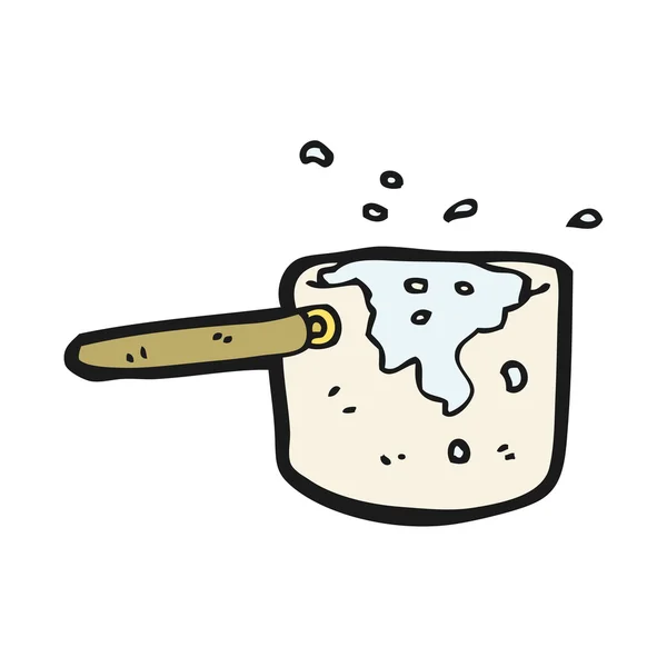 cacerola hirviendo agua caliente dibujos animados — Vector stock ...