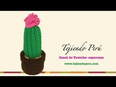 Cactus con flor grande - Tejiendo Perú...