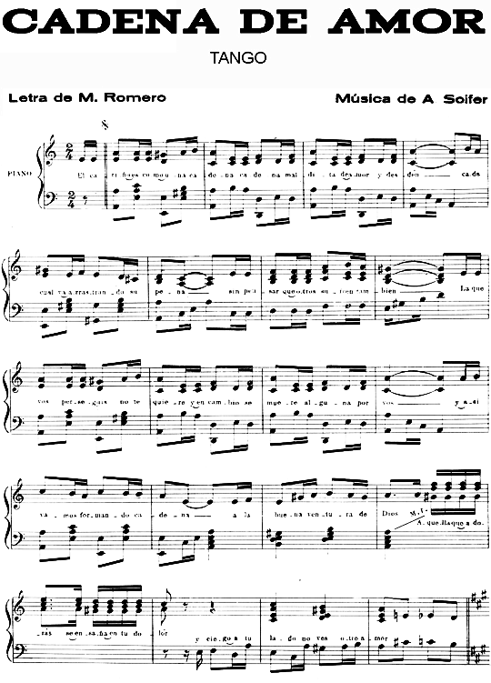 Cadena de amor. Tango