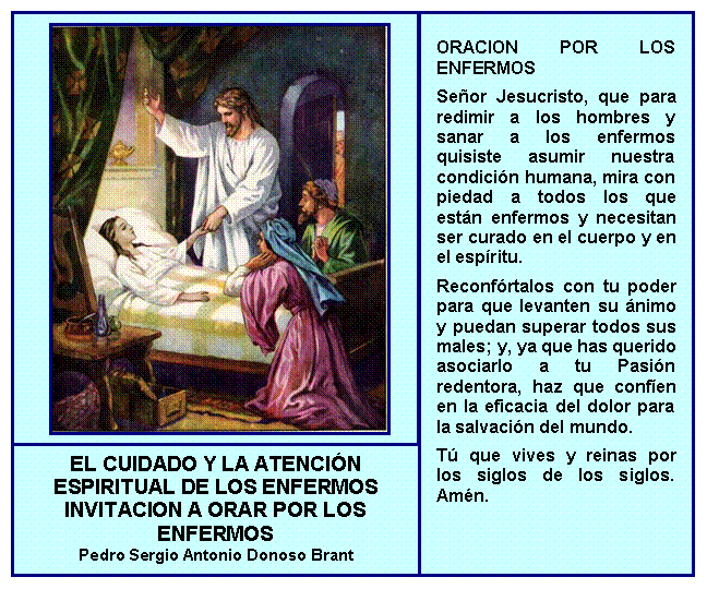 EL CUIDADO Y LA ATENCIÓN ESPIRITUAL DE LOS ENFERMOS