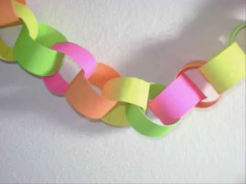 Cadena de papel decorativa - YouTube