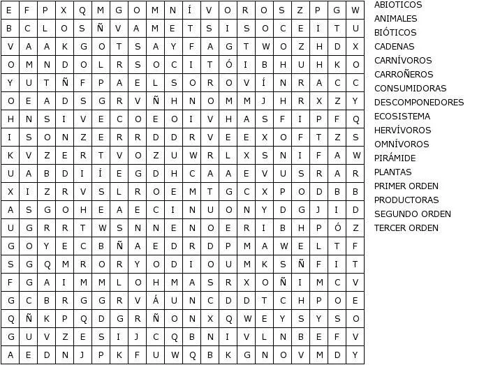 La cadena alimenticia para colorear - Imagui