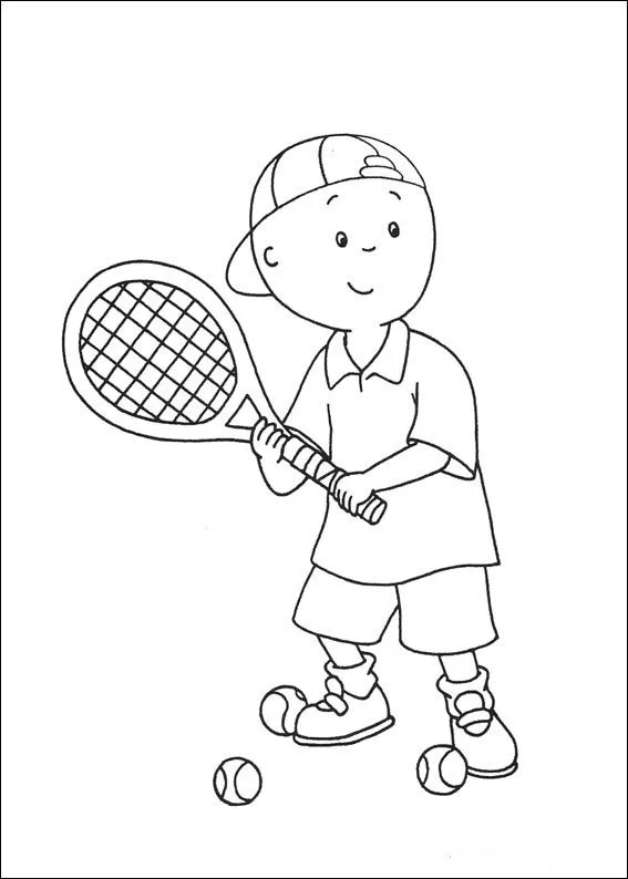 Caillou de tenista | Dibujos para colorear e imprimir. Colorear ... Caillou de tenista | Dibujos para colorear e imprimir. Colorear ...
