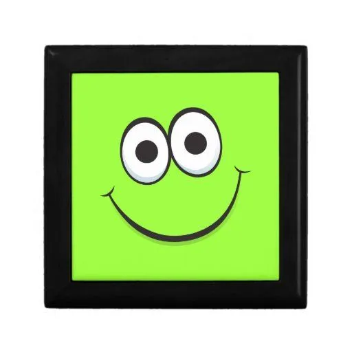 Caixa de presente feliz verde da cara dos desenhos de Zazzle. Caixa de presente feliz verde da cara dos desenhos de Zazzle.