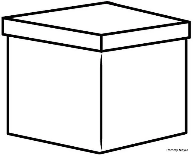 Dibujo para colorear de una caja - Imagui