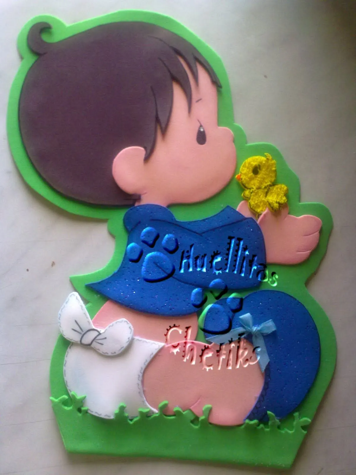 una caja para un baby shower