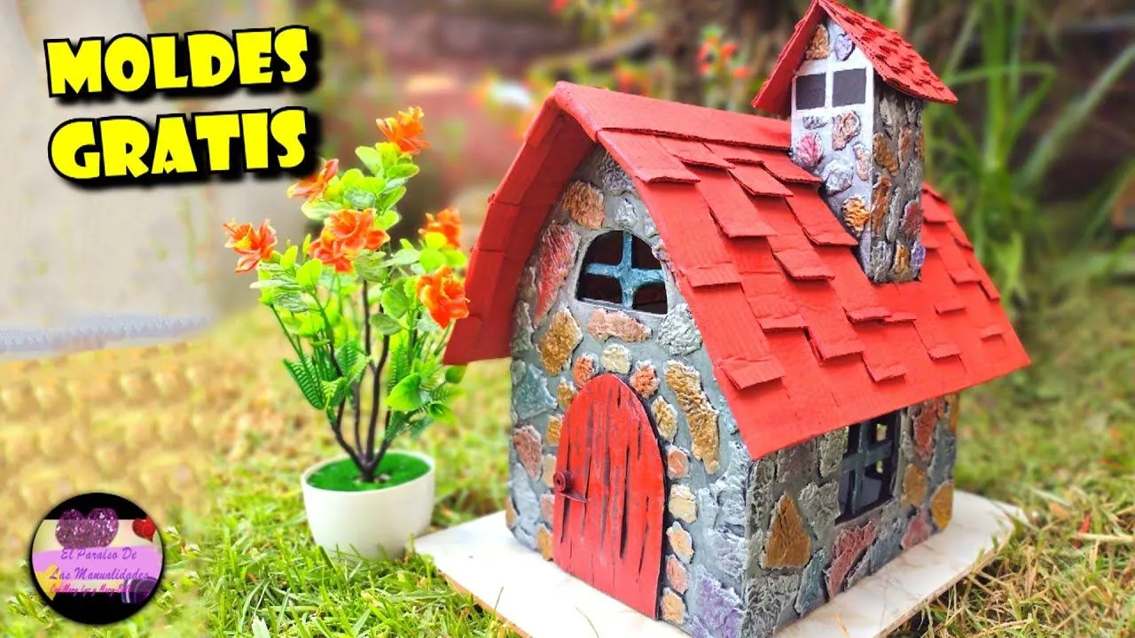 Caja de cartón convertida en una casa hermosa de hadas (Moldes Gratis) | Galería de Creatividad - YouTube Caja de cartón convertida en una casa hermosa de hadas (Moldes Gratis) | Galería de Creatividad - YouTube