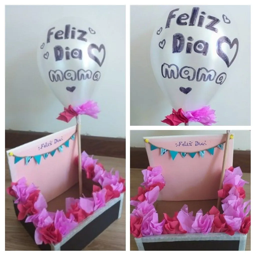 Caja celebración día de la madre | Decoracion con papel crepe, Manualidades, Decoración de unas Caja celebración día de la madre | Decoracion con papel crepe, Manualidades, Decoración de unas