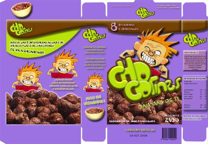 Caja de cereal para colorear - Imagui