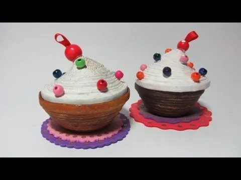 Cómo hacer una caja cupcake con papel. Cupcakes box. - YouTube