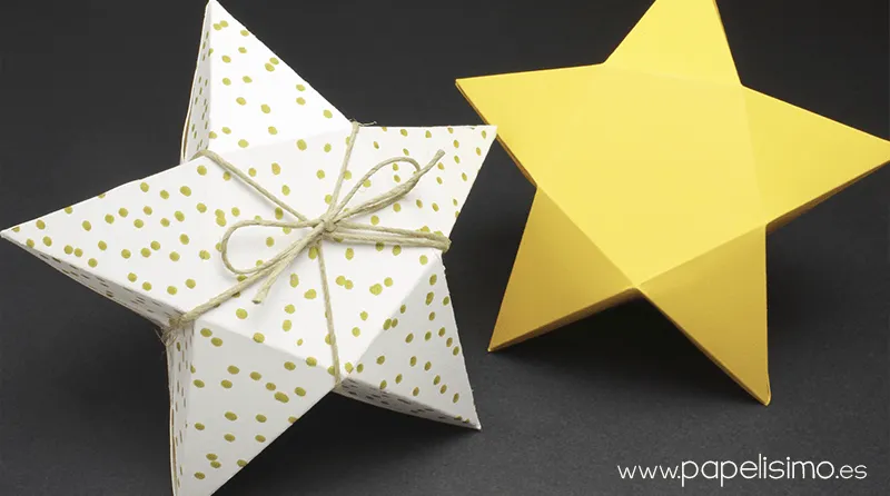 Tutorial caja de cartulina con forma de estrella | Papelisimo Tutorial caja de cartulina con forma de estrella | Papelisimo