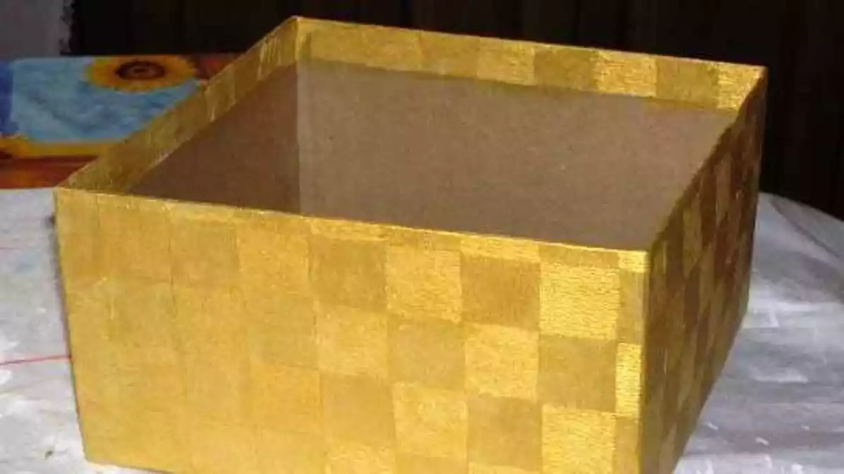 Caja Decorada con Papel Crepé | 1001 Consejos Caja Decorada con Papel Crepé | 1001 Consejos