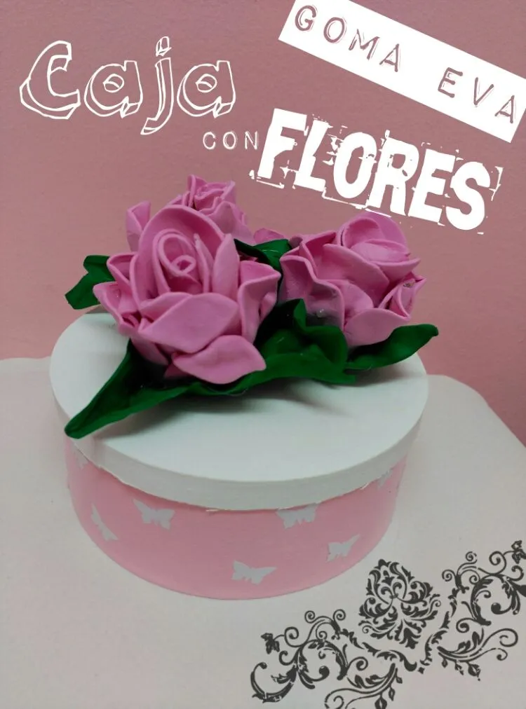 Caja con flores en Goma Eva – Limonada de lavanda Caja con flores en Goma Eva – Limonada de lavanda